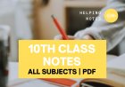 10th Class All Subjects Helping Notes PDF